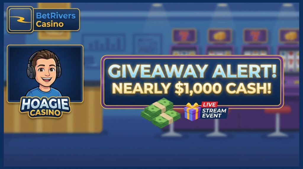 BetRivers Casino Streamer Hoagie Casino Gives Away Nearly $1,000 During Live Stream