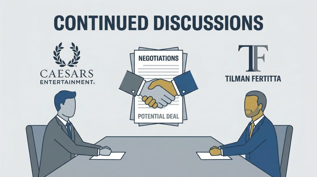 Caesars Entertainment and Tilman Fertitta Continue Negotiations for Potential Deal