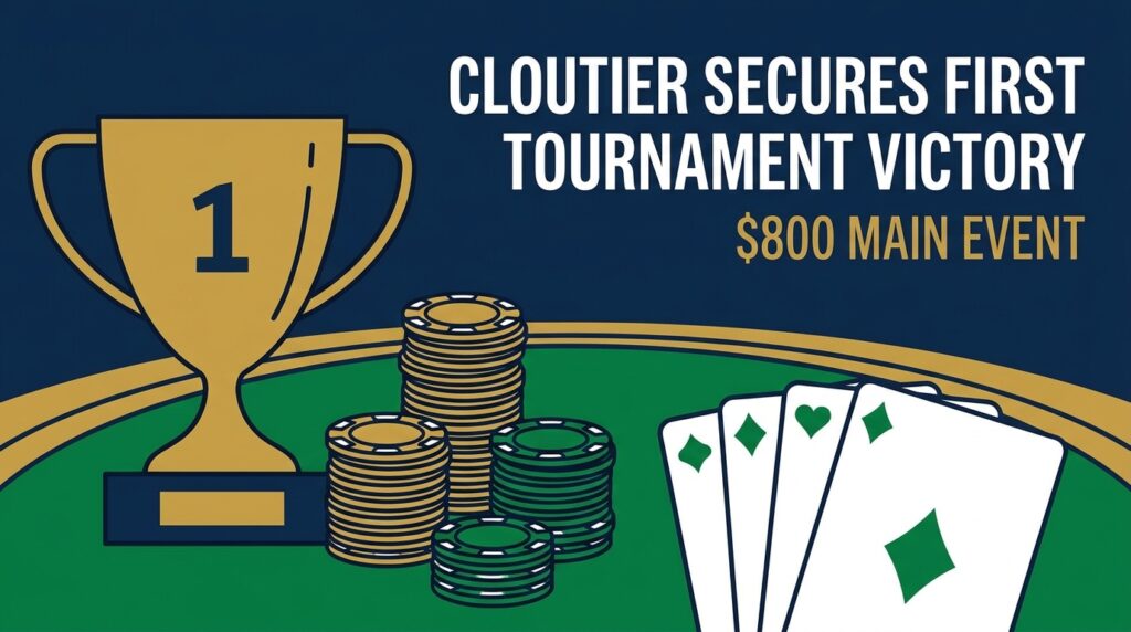 Cloutier Secures First Tournament Victory at $800 Main Event