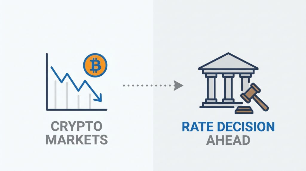 Crypto Markets Remain Cautious Ahead of Federal Reserve’s Rate Decision