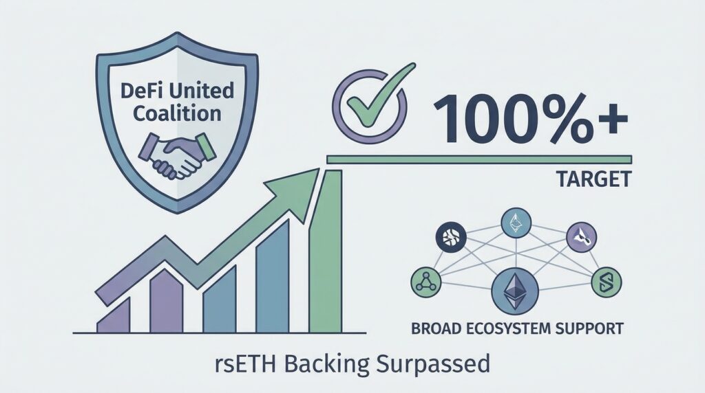 DeFi United Coalition Surpasses rsETH Backing Target Amid Broad Ecosystem Support