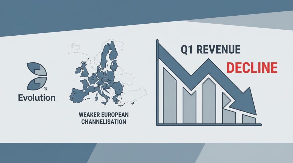 Evolution Gaming Reports Decline in Q1 Revenue Amid Weaker European Channelisation