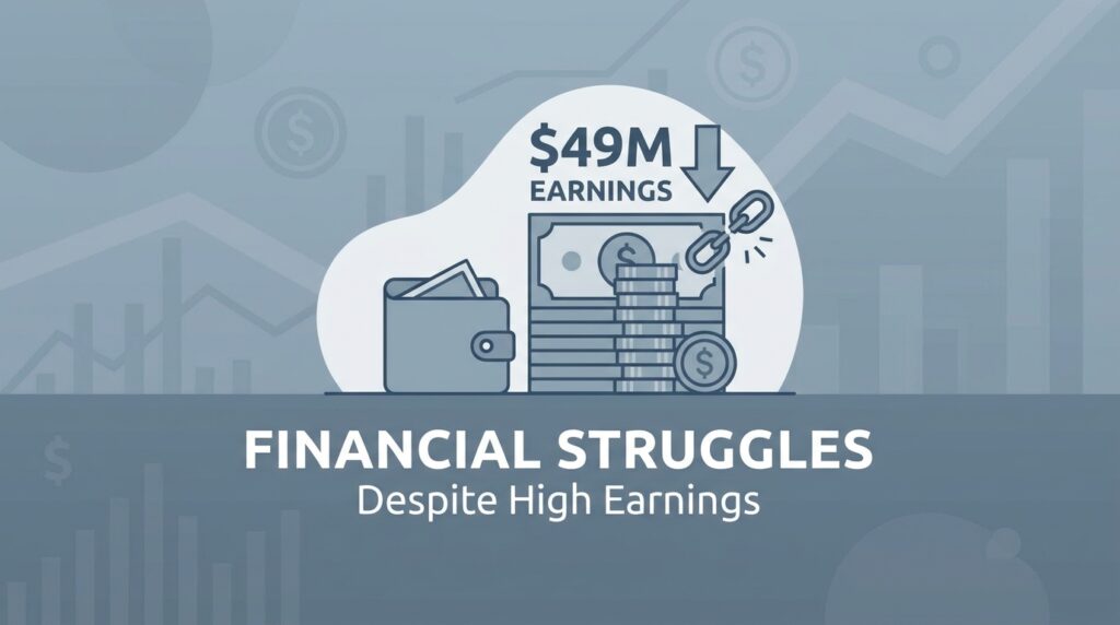 Financial Struggles of David Peters Amidst $49 Million Earnings