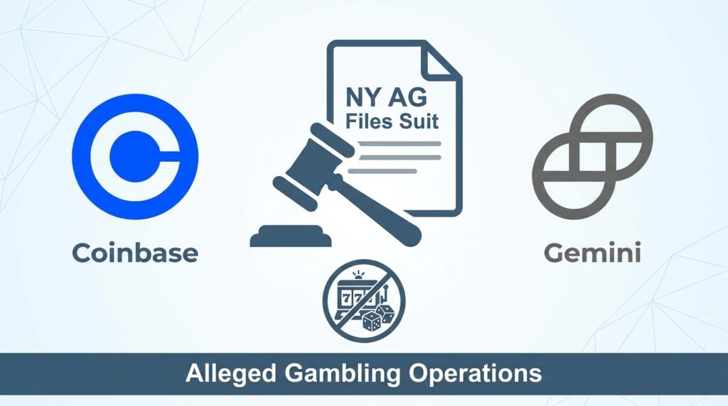New York AG Files Suit Against Coinbase and Gemini Over Alleged Illegal Gambling Operations
