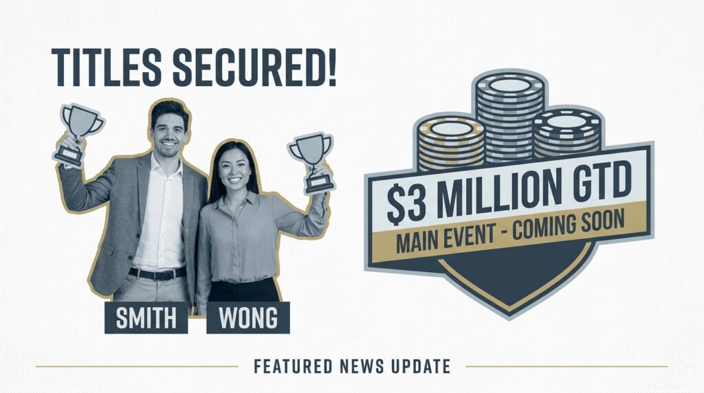 Smith and Wong Capture Titles Ahead of $3 Million GTD Main Event