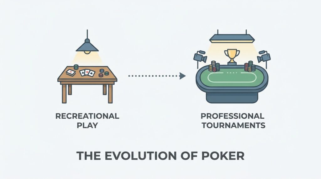The Evolution of Poker: From Recreational Play to Professional Tournaments