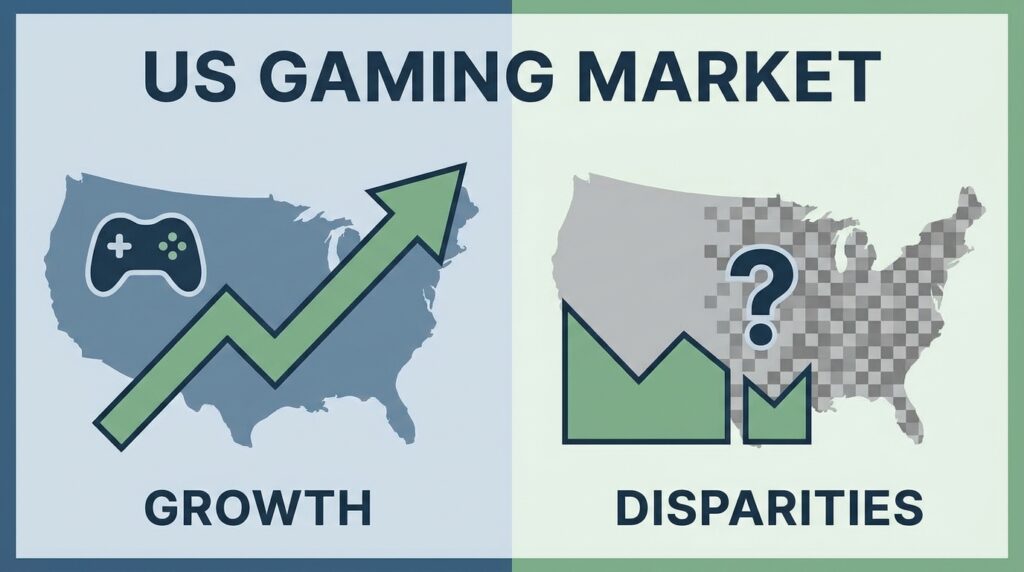 US Gaming Market Continues Growth Amidst Increasing Disparities