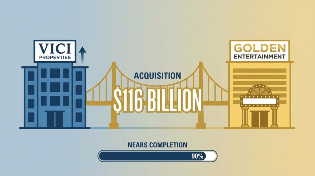 VICI Properties Nears Completion of $116 Billion Acquisition of Golden Entertainment