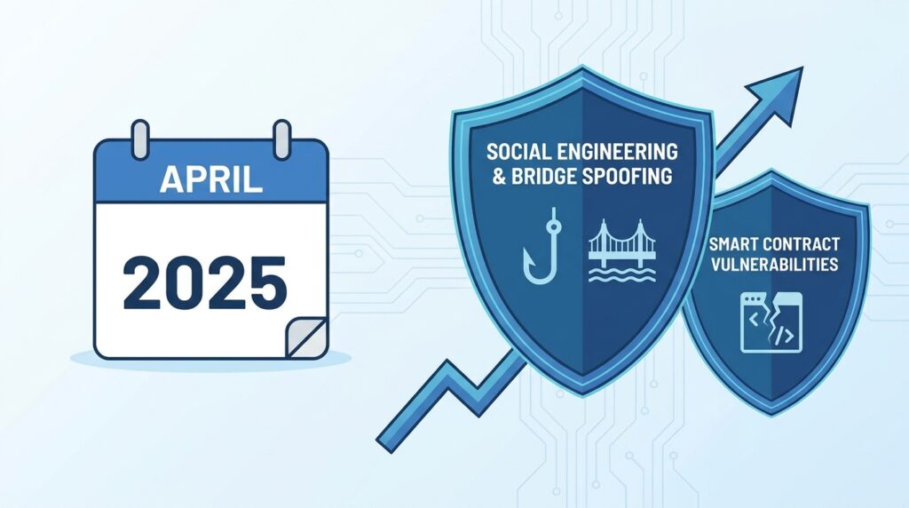 April 2025 Crypto Exploits: Social Engineering and Bridge Spoofing Overtake Smart Contract Vulnerabilities