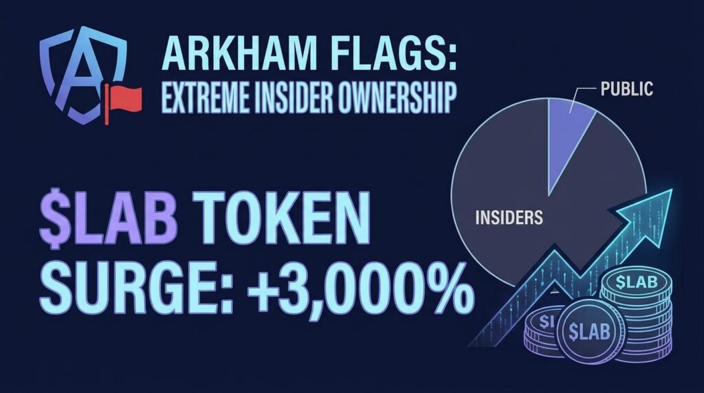 Arkham Flags Extreme Insider Ownership in $LAB Token After 3,000% Surge