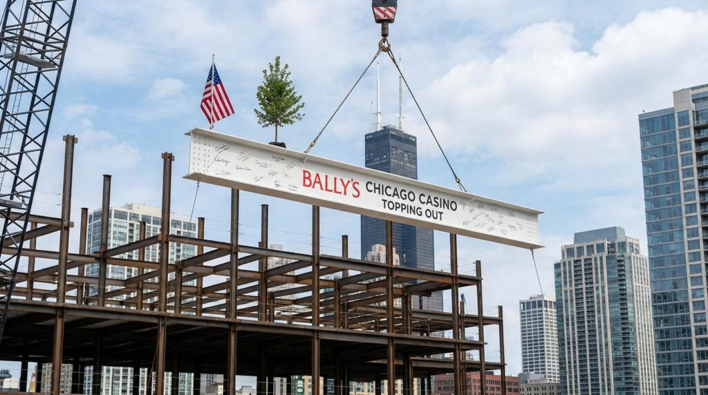 Bally’s Chicago Casino Reaches Structural Milestone With Final Beam Installation