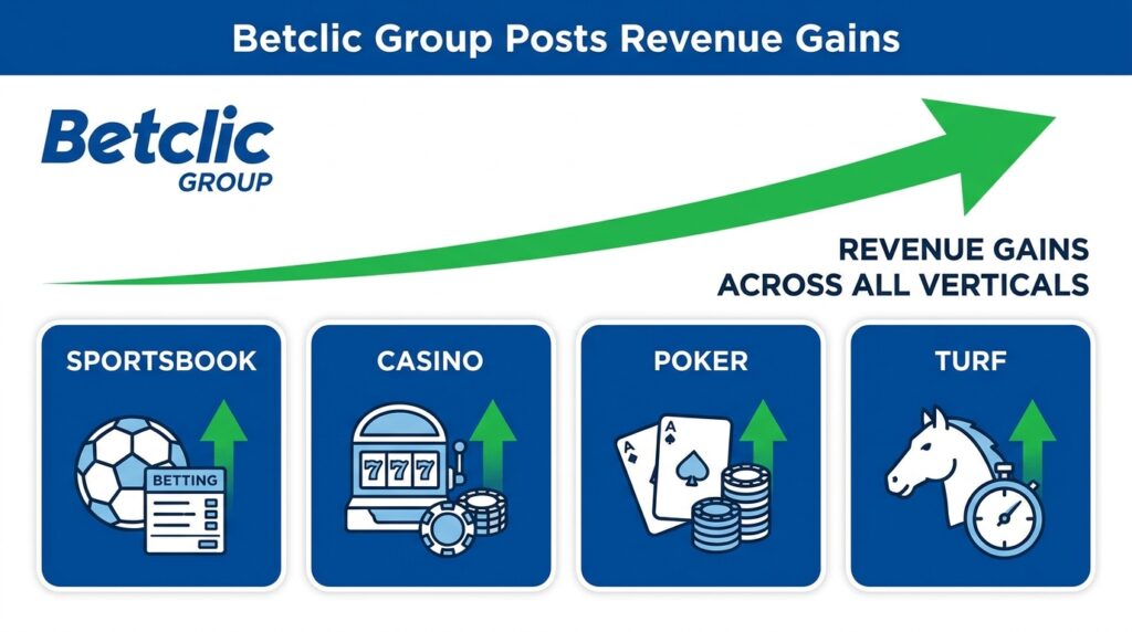 Betclic Group Posts Revenue Gains Across All Verticals: Sportsbook, Casino, Poker, and Turf