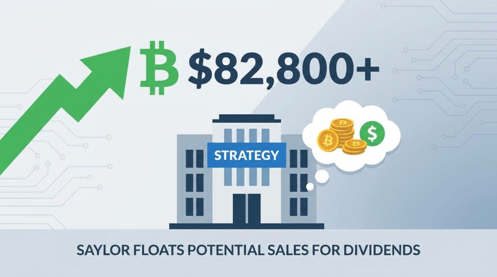 Bitcoin Surges Past $82,800 as Strategy’s Saylor Floats Potential BTC Sales for Dividend Obligations