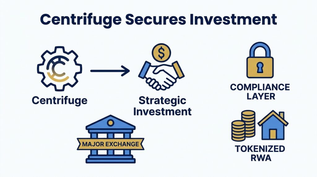 Centrifuge Secures Strategic Investment from Major Exchange, Positioning Itself as the Compliance Layer for Tokenized Real-World Assets