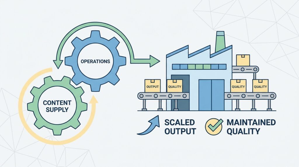 Content Supplier Restructures Operations to Scale Output Without Sacrificing Quality