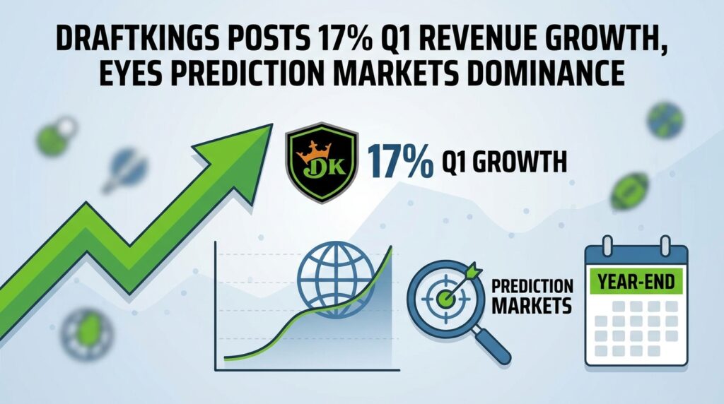 DraftKings Posts 17% Q1 Revenue Growth, Eyes Prediction Markets Dominance by Year-End