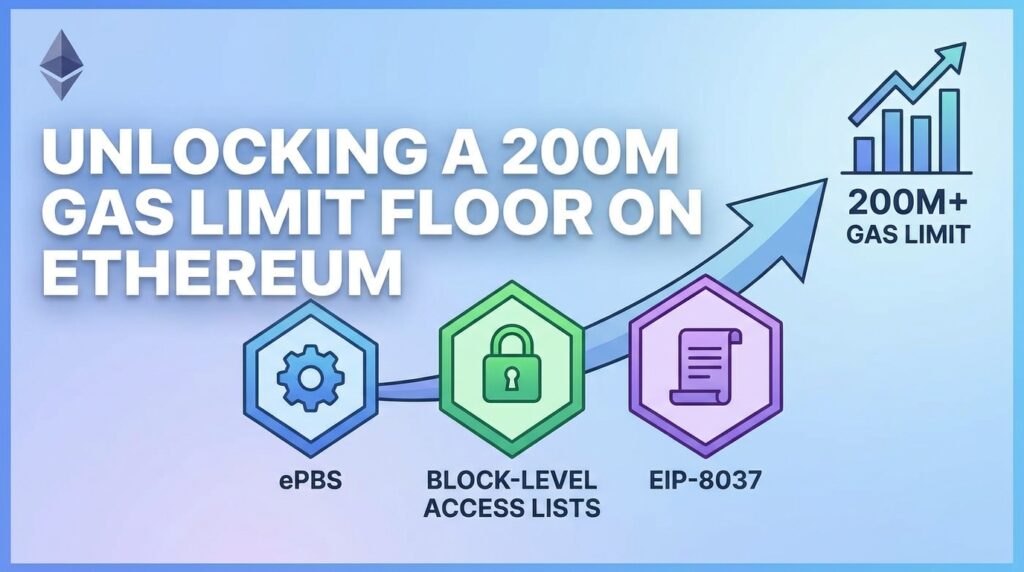 How ePBS, Block-Level Access Lists, and EIP-8037 Could Unlock a 200M Gas Limit Floor on Ethereum