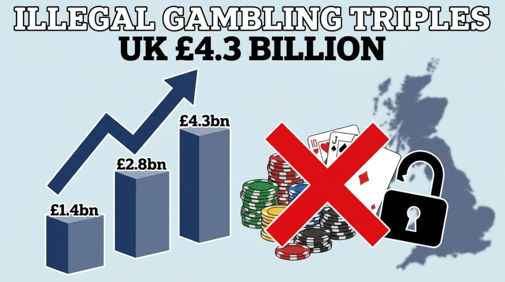 Illegal Gambling in the UK Triples to £4.3 Billion as Unlicensed Operators Exploit Regulatory Gaps