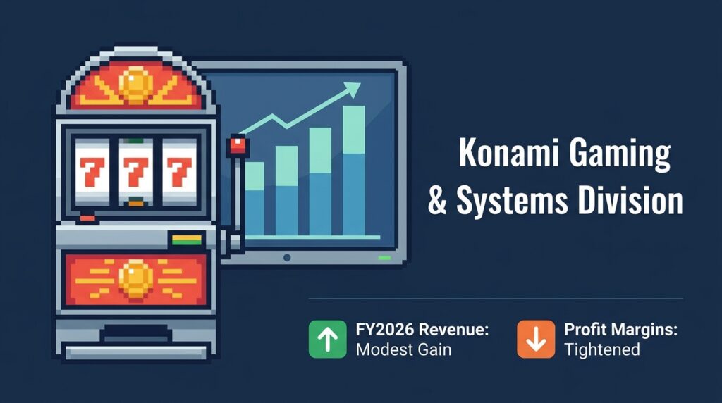 Konami Gaming & Systems Division Posts Modest Revenue Gain in FY2026 as Profit Margins Tighten