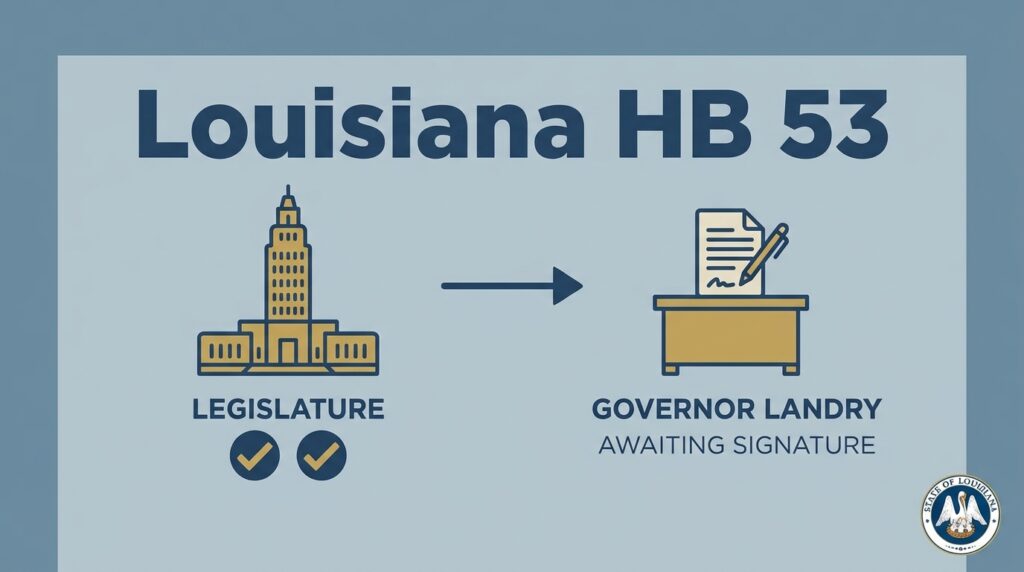 Louisiana HB 53 Clears Both Chambers, Heads to Governor Landry for Signature