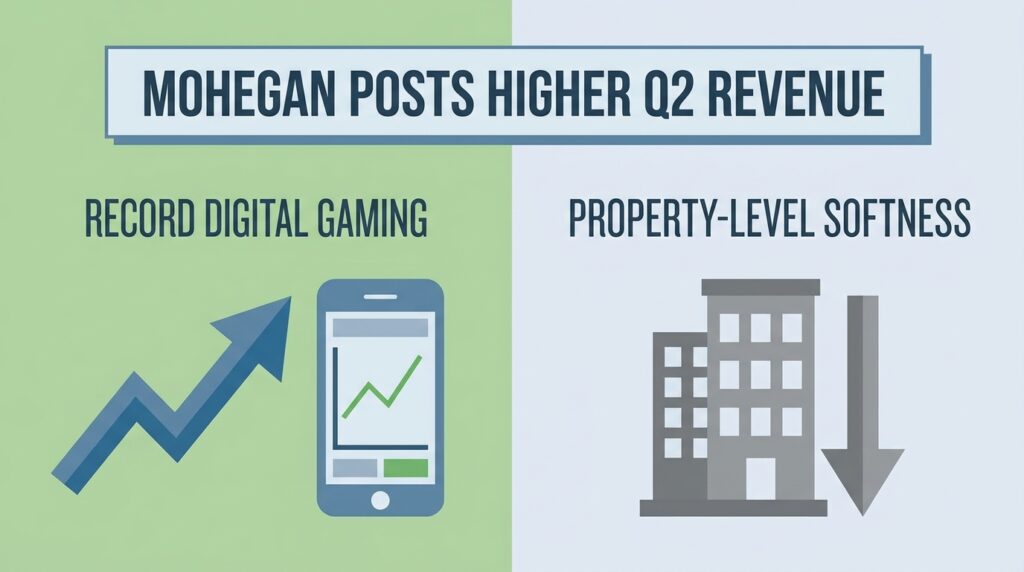 Mohegan Posts Higher Q2 Revenue as Record Digital Gaming Results Offset Property-Level Softness