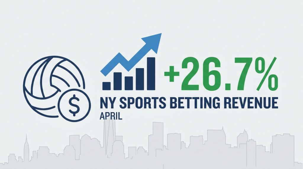 New York Sports Betting Revenue Climbs 26.7% in April as Market Matures