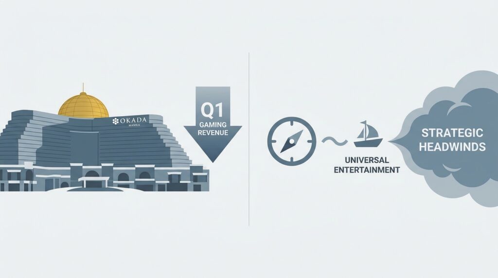 Okada Manila Reports Softer Q1 Gaming Revenue as Universal Entertainment Navigates Strategic Headwinds