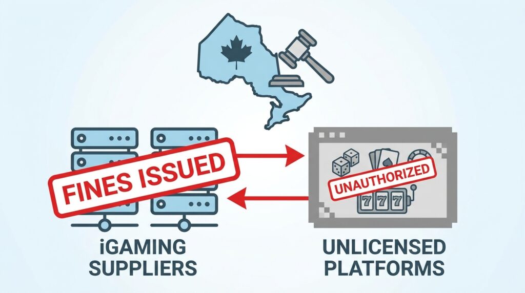 Ontario Fines Two iGaming Suppliers After Casino Games Surface on Unlicensed Platforms