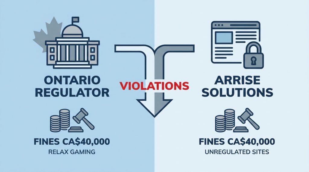 Ontario Regulator Fines Relax Gaming and Arrise Solutions CA$40,000 Each Over Unregulated Site Violations