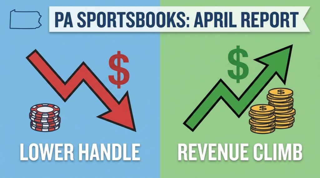 Pennsylvania Sportsbooks See Revenue Climb in April Despite Lower Handle