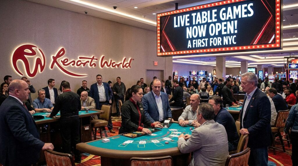 Resorts World New York City Launches Live Table Games, Marking a First for the Five Boroughs