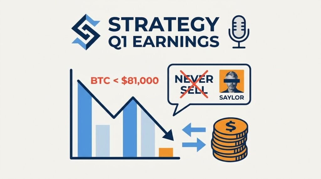 Strategy’s Q1 Earnings Call Breaks From Saylor’s ‘Never Sell’ Bitcoin Mantra as BTC Dips Below $81,000