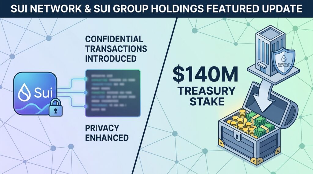 Sui Network Introduces Confidential Transactions as SUI Group Holdings Stakes $140M Treasury