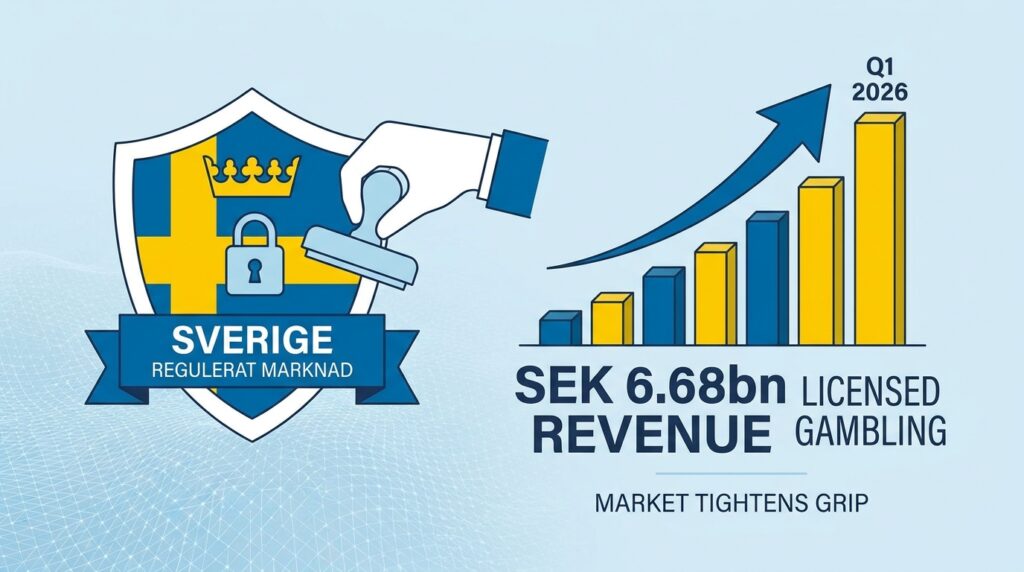 Sweden’s Licensed Gambling Revenue Hits SEK668bn in Q1 2026 as Regulated Market Tightens Grip