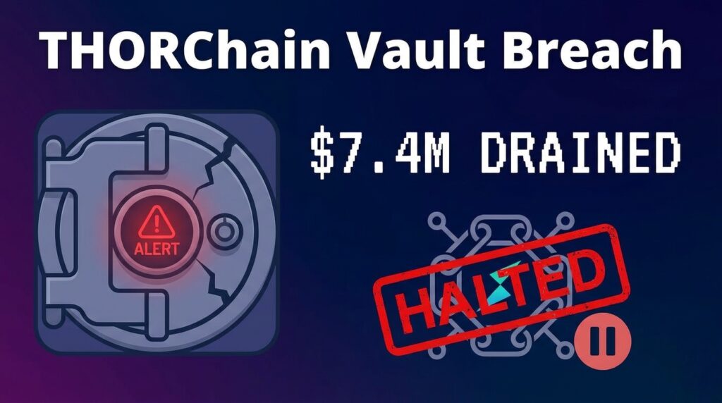 THORChain Vault Breach: $7.4M Drained Before Network Halted Signing Activity