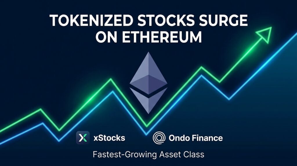 Tokenized Stocks Surge as Fastest-Growing Asset Class on Ethereum, Led by xStocks and Ondo Finance