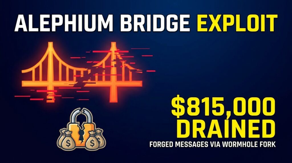 Alephium Bridge Exploit Drains $815,000 After Forged Messages Bypass Wormhole Fork