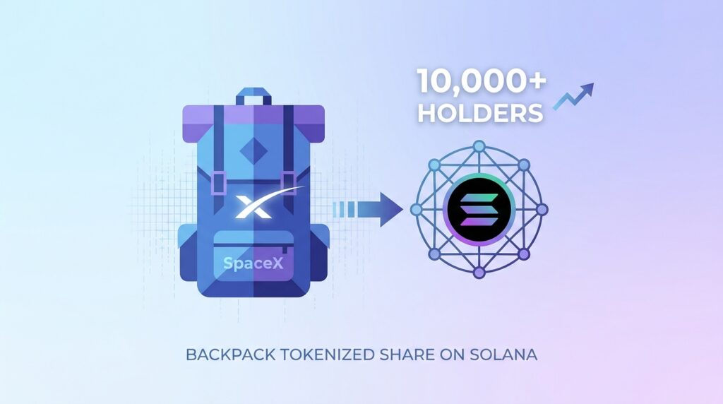 Backpack’s Tokenized SpaceX Share Token Surpasses 10,000 Onchain Holders on Solana