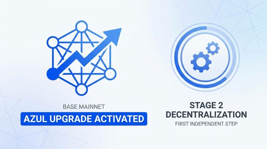 Base Activates Azul Upgrade on Mainnet, Marking Its First Independent Protocol Step Toward Stage 2 Decentralization