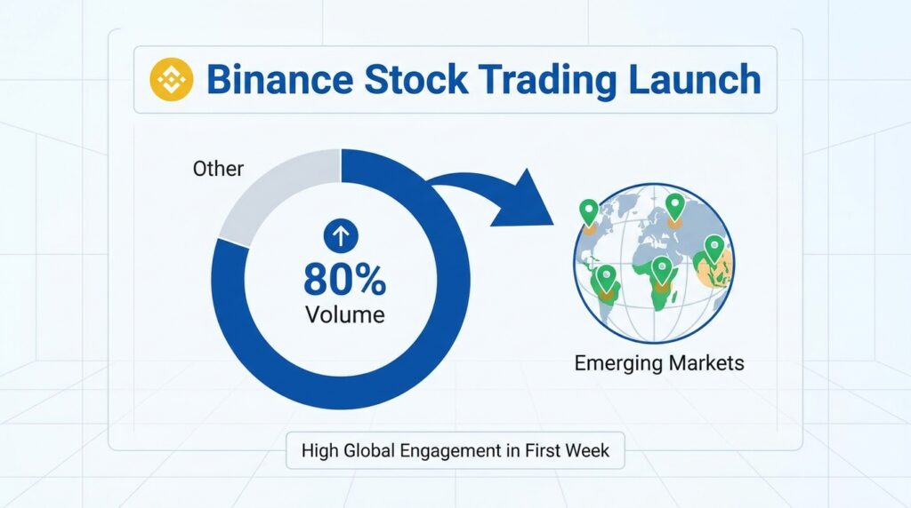 Binance Stock Trading Platform Pulls 80% of Launch Week Volume From Emerging Markets