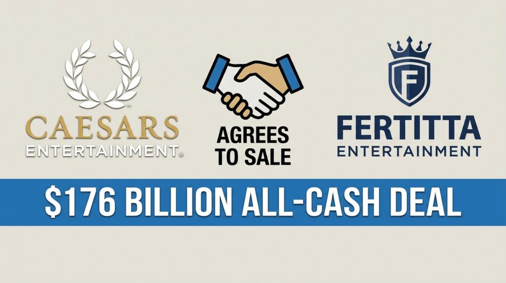 Caesars Entertainment Agrees to $176 Billion All-Cash Sale to Fertitta Entertainment