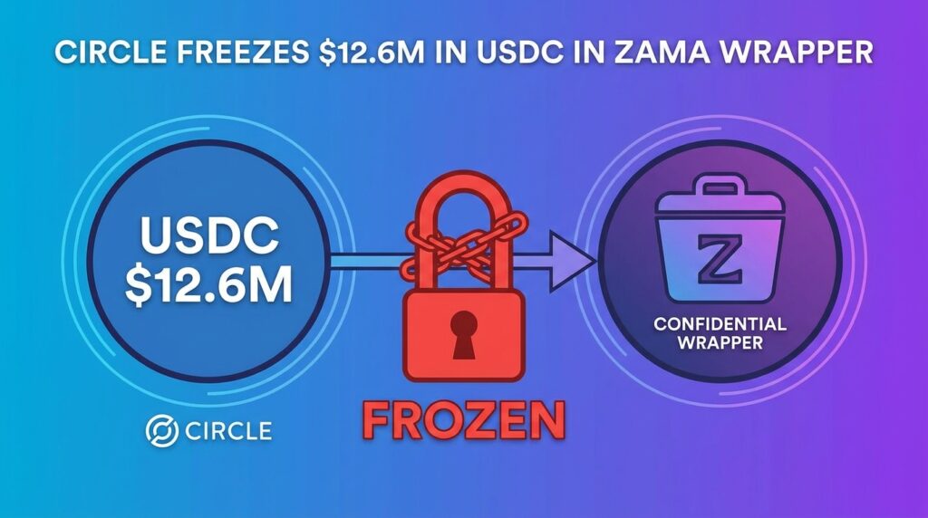 Circle Freezes $12.6 Million in USDC Locked Inside Zama’s Confidential Token Wrapper