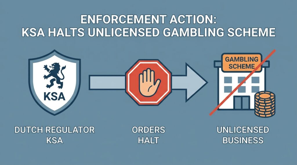 Dutch Regulator KSA Orders Business to Halt Unlicensed Promotional Gambling Scheme