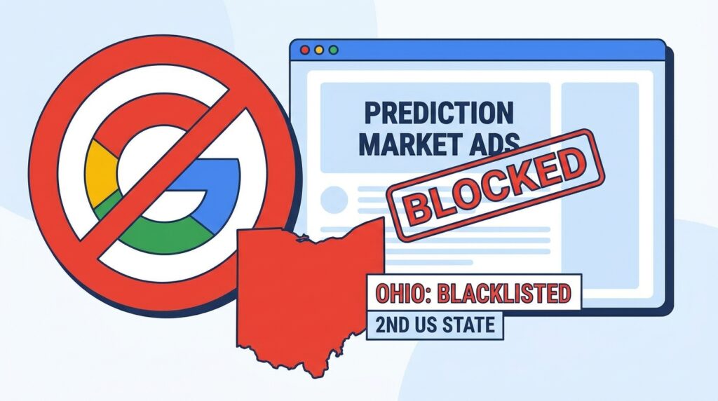 Google Bans Prediction Market Ads in Ohio, Making It the Second US State Blacklisted