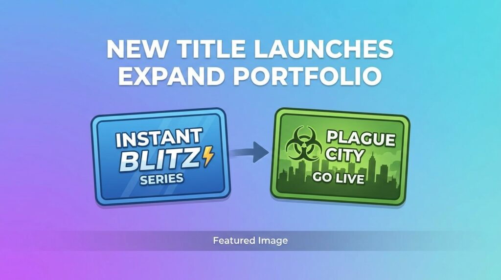 Instant Blitz Series and Plague City Go Live as New Title Launches Expand Portfolio