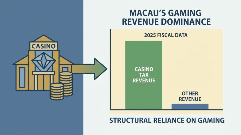 Macau’s Casino Tax Revenue Dominance Persists as 2025 Fiscal Data Reveals Structural Reliance on Gaming
