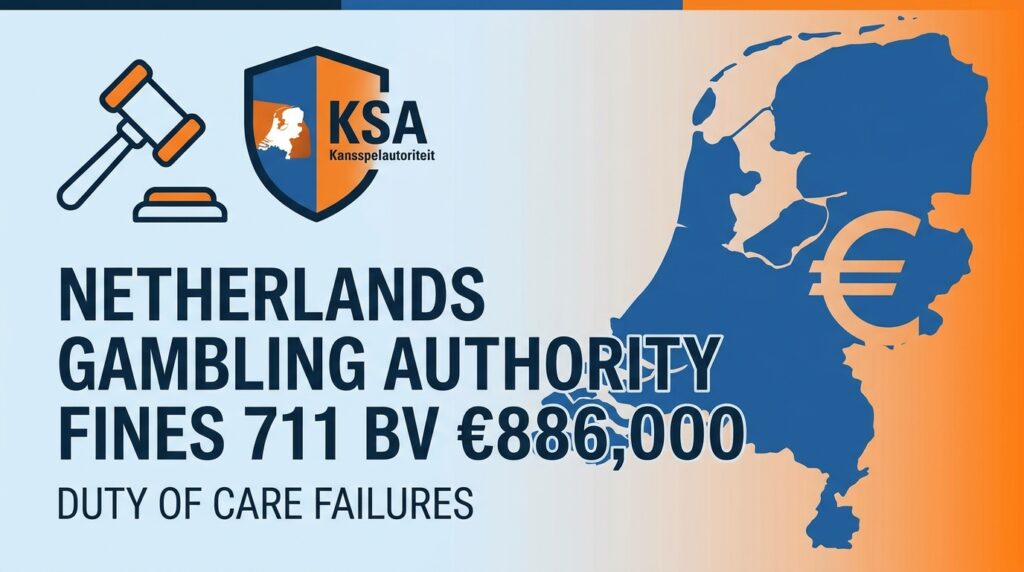 Netherlands Gambling Authority Fines 711 BV €886,000 Over Duty of Care Failures