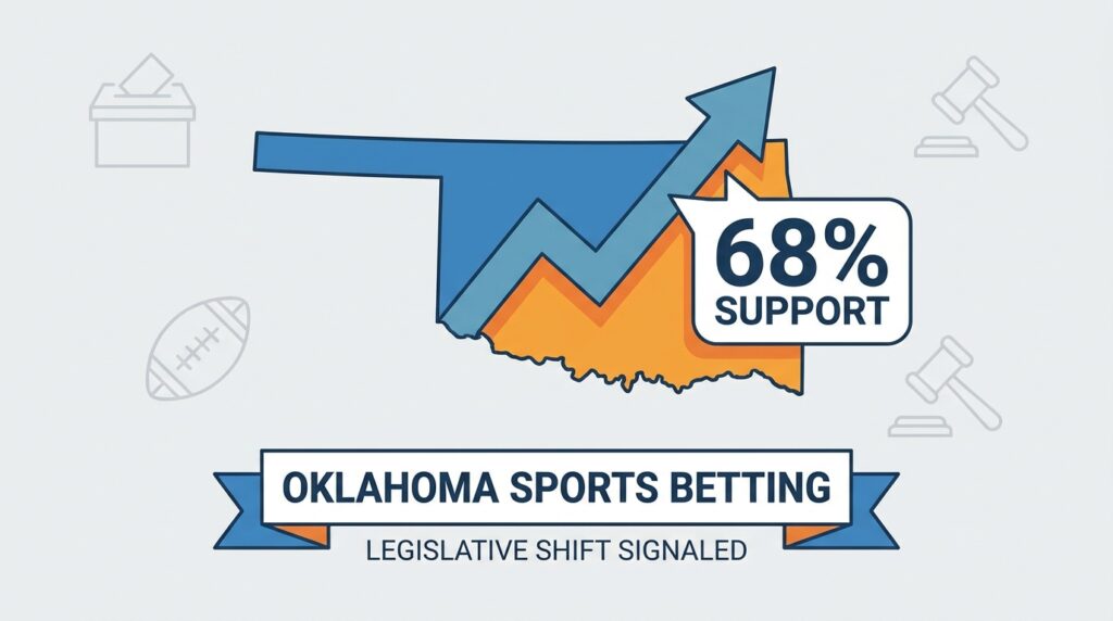 Oklahoma Sports Betting Gains Momentum as 68% Public Support Signals Legislative Shift