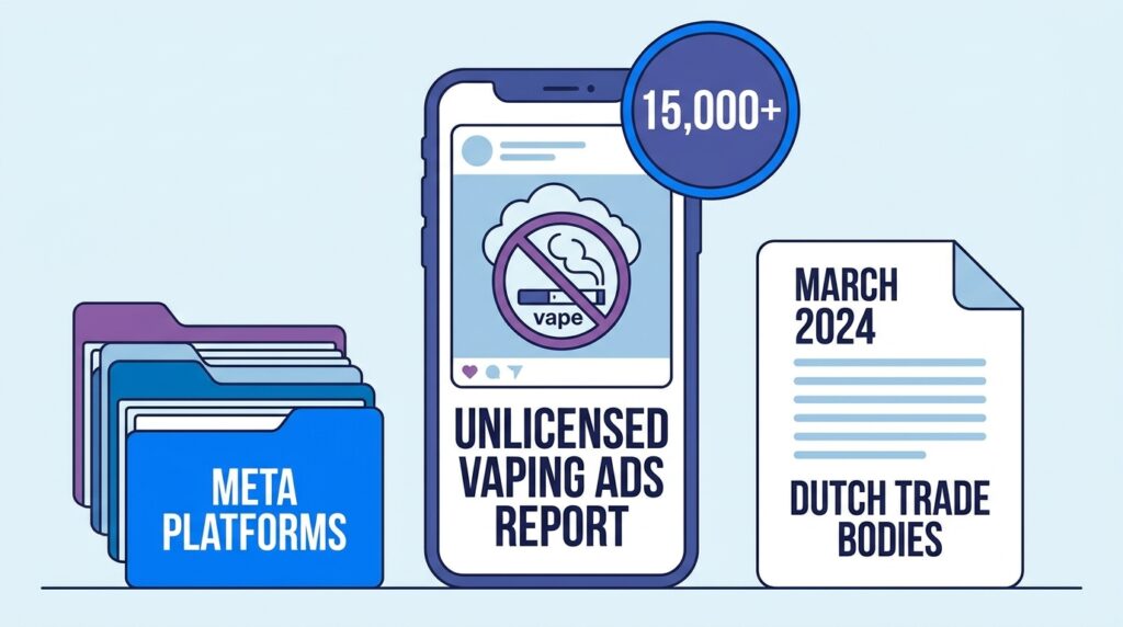 Over 15,000 Unlicensed Vaping Ads Found on Meta Platforms in March, Dutch Trade Bodies Report
