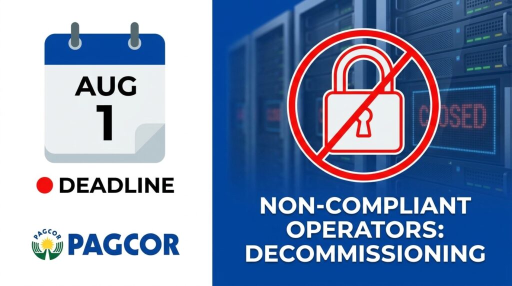 PAGCOR Sets August 1 Deadline: Non-Compliant Operators Face Decommissioning